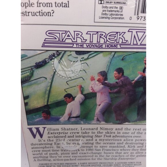 Star Trek IV The Voyage Home VHS Factory Sealed Paramount Watermarks - Picture 4 of 12